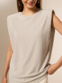 Remera Micaeli Plateado