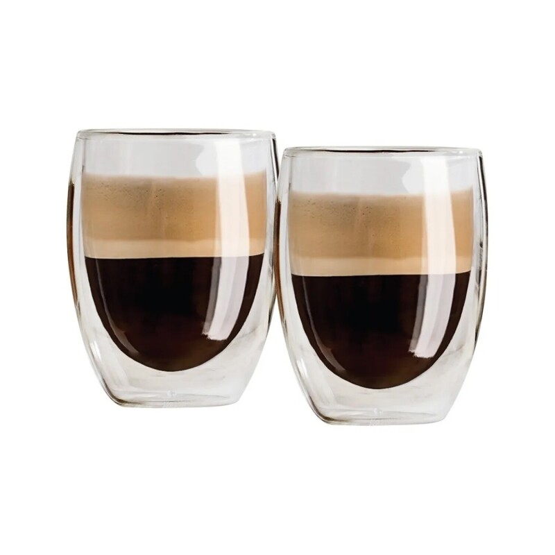 Set de 2 vasos Bastiani de doble pared de vidrio 400ml Set de 2 vasos Bastiani de doble pared de vidrio 400ml