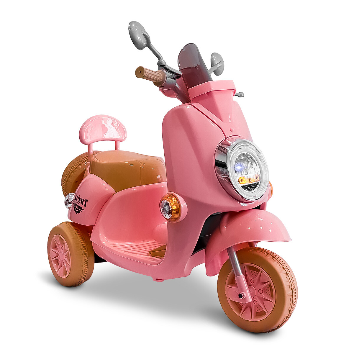 Triciclo Eléctrico Infantil Moto Para Niños A Batería - Rosa Pastel 