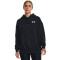 UA Icon Fleece OS Hoodie-WHT BLK-001