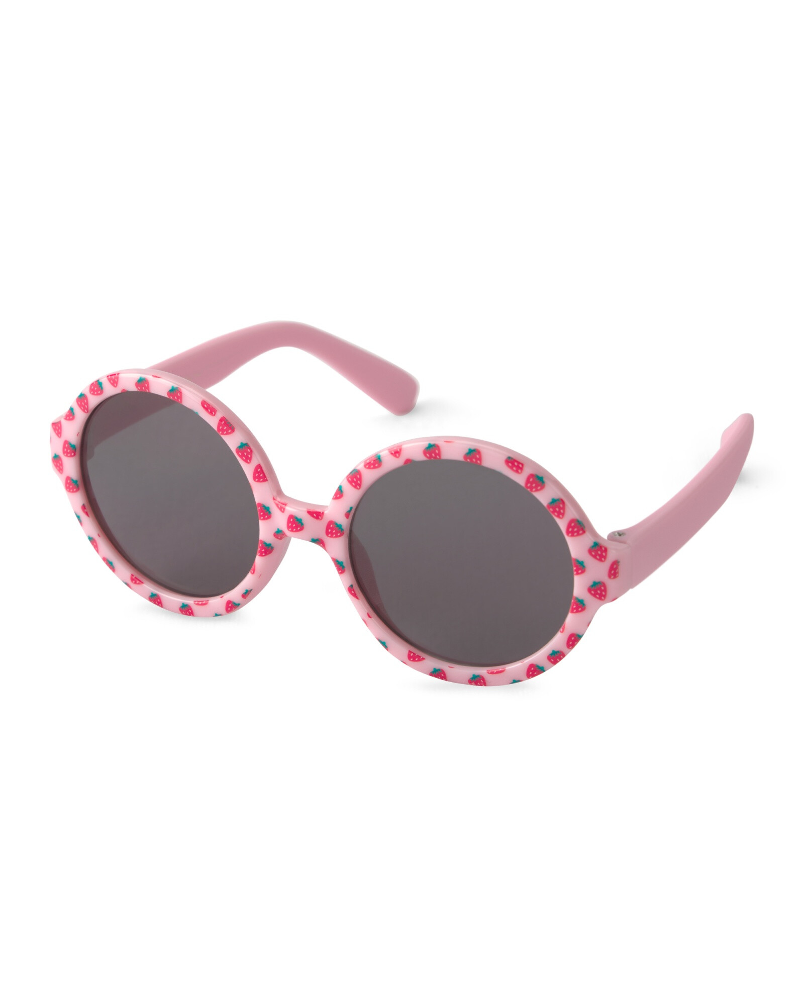 Lentes de sol, protección 100% UVA-UVB, rosados, diseño frutillas. Talle 12/24M Sin color
