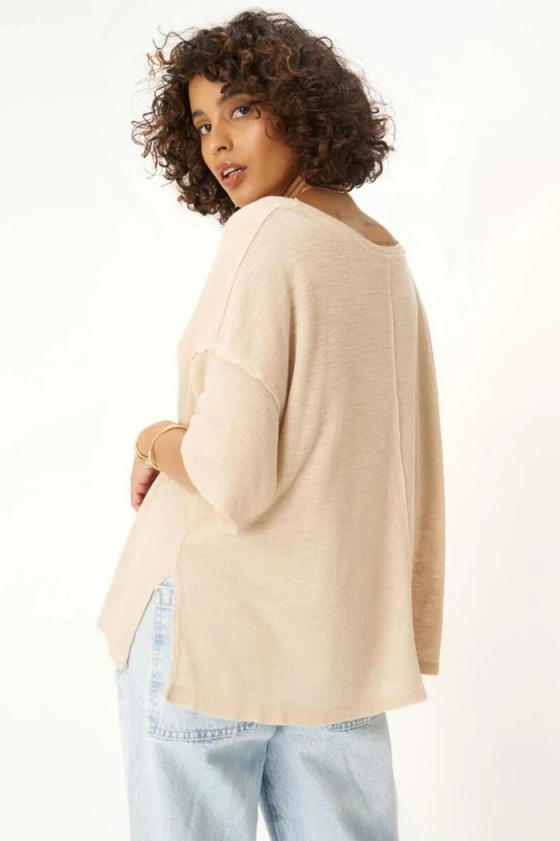 REMERA OH GIRL RAW Beige