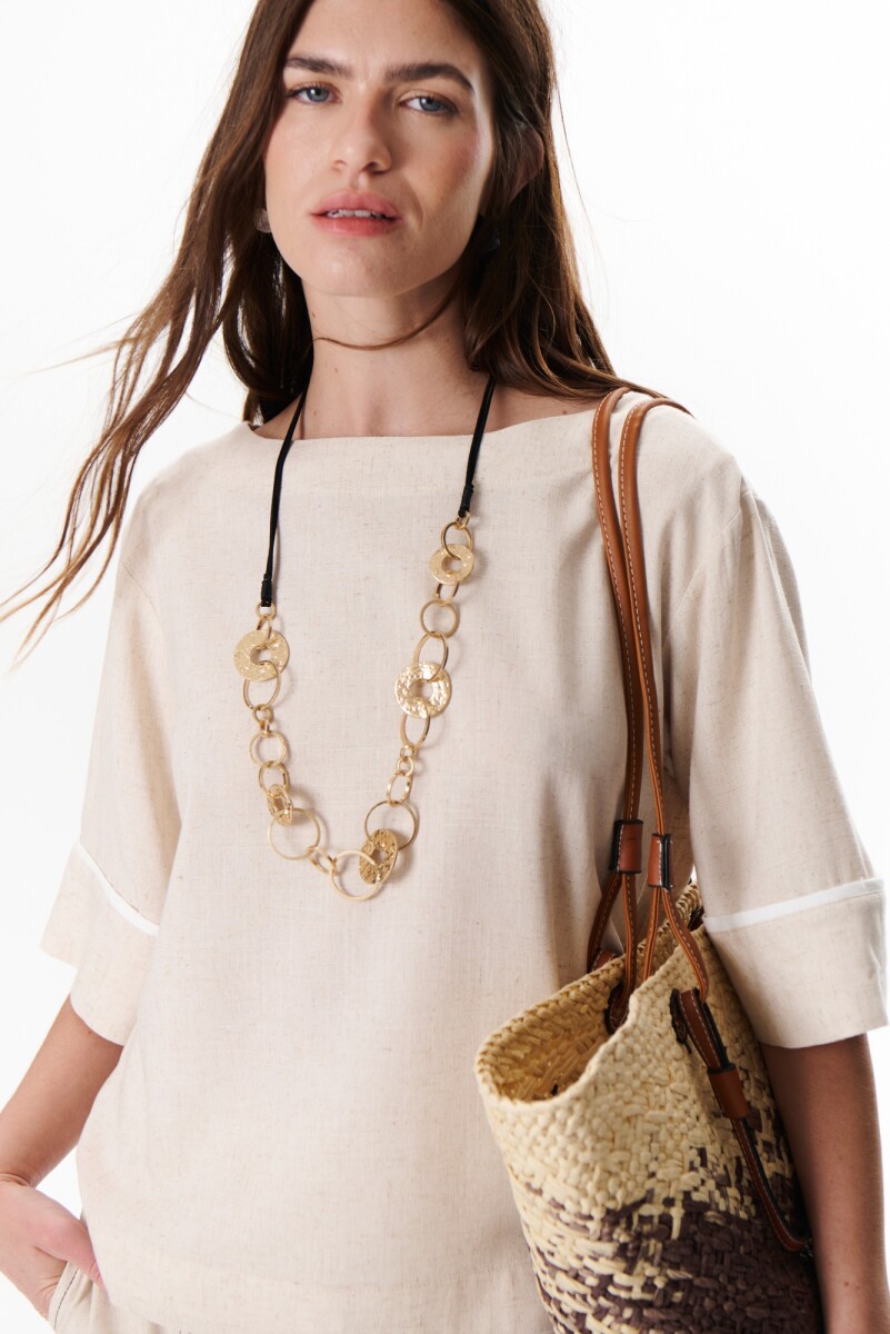 BLUSA LINO ATAR - BEIGE 