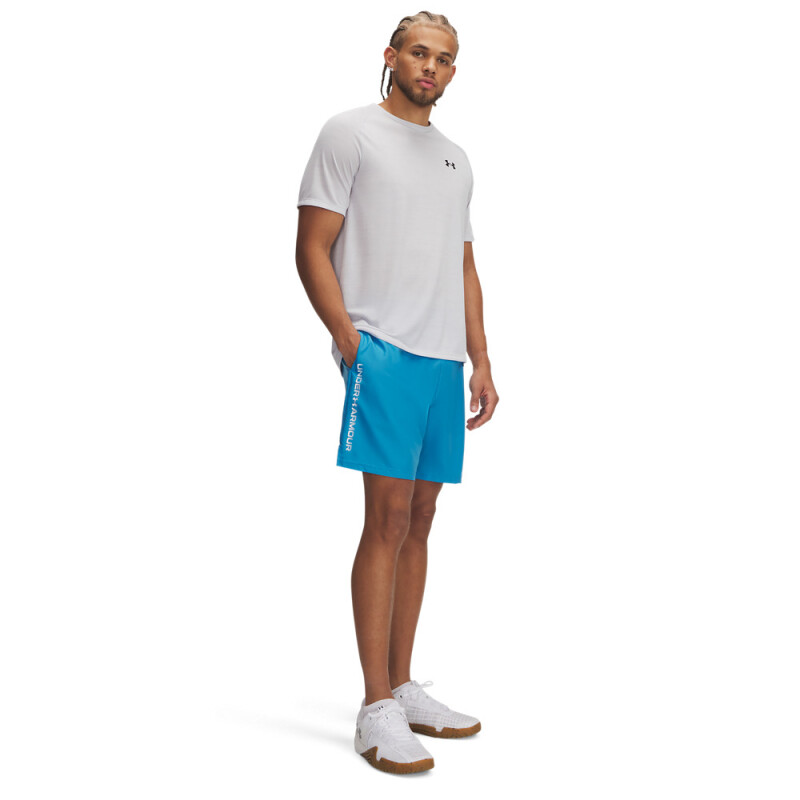 UA Tech Woven Wordmark Short-BLU BLU-452
