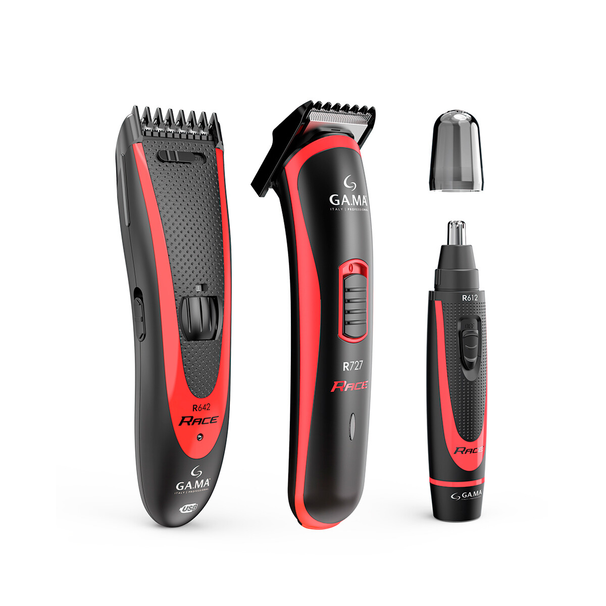 Set Clipper Gama Italy Race R649 Corta Pelo, Barba Y Nariz 