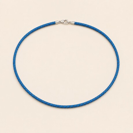 Collar Trenza Celeste - Cuero Collar Trenza Celeste - Cuero