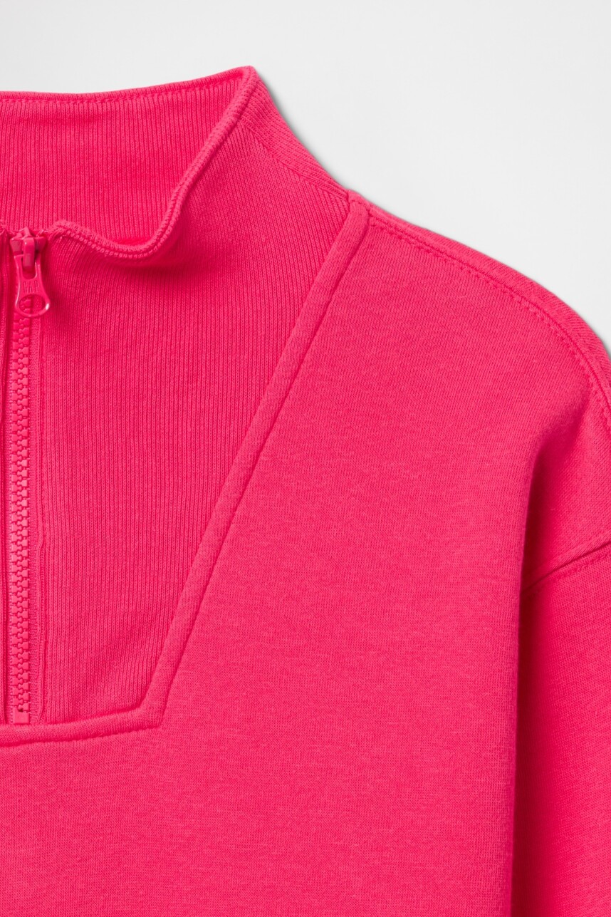 Buzo Deportivo Medio Cierre Niña Raspberry