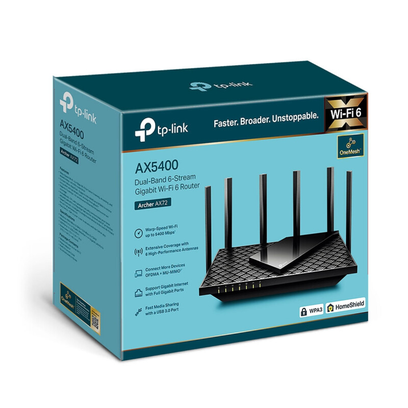 Router TP-Link Archer AX72 AX5400 Dual Band Wifi 6 Mesh Router TP-Link Archer AX72 AX5400 Dual Band Wifi 6 Mesh