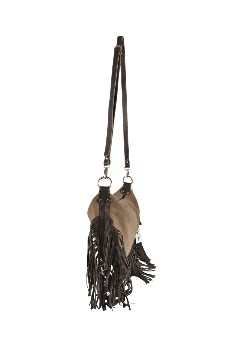 Morral con flecos Tostado