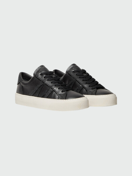 MONCLER - Zapatillas de piel Monaco2 Negro