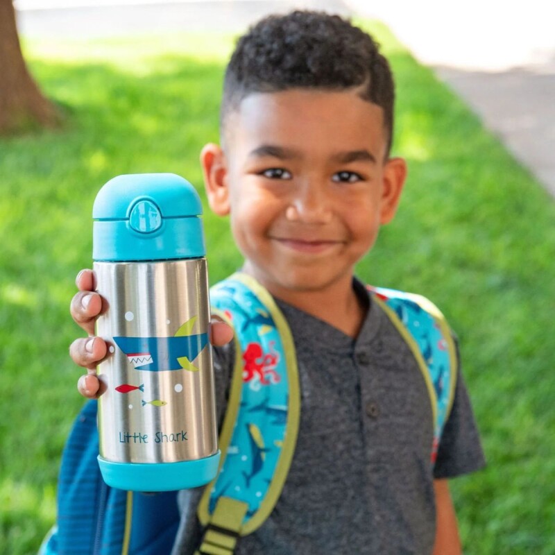 Botella termica acero inoxidable con tapa Tiburón