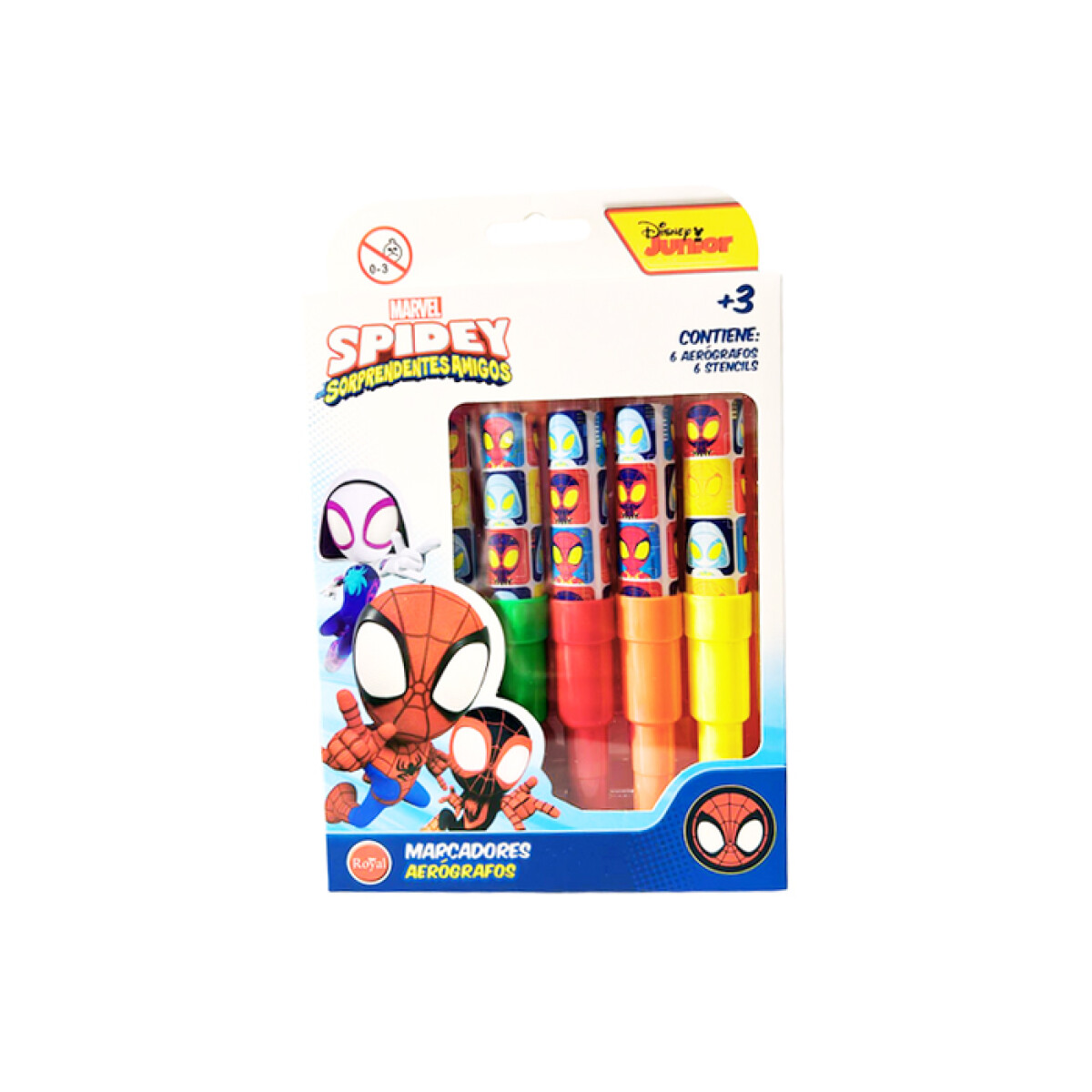 Marcador Aerografo Licencia x 6 - Spidey y sus Sorprendentes Amigos 
