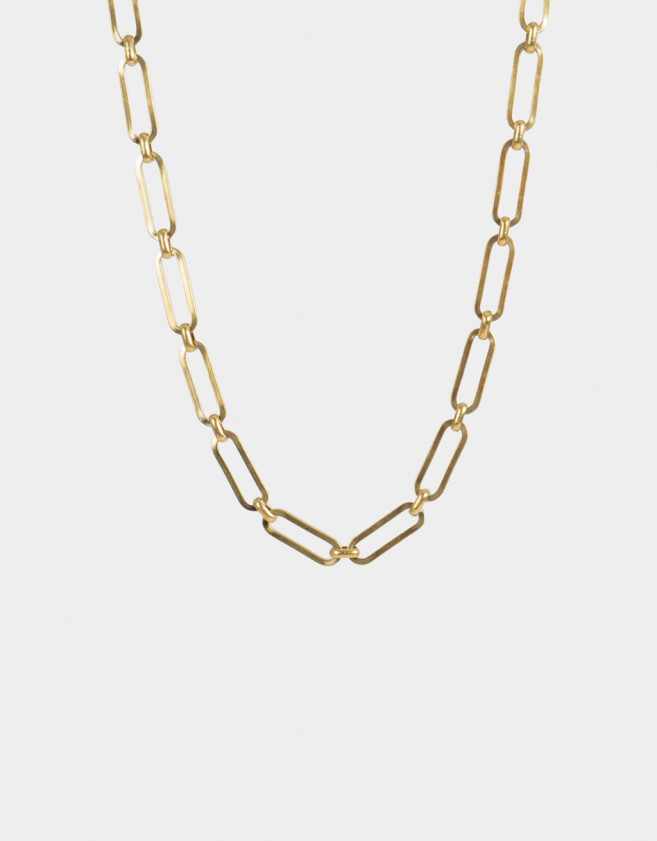 Collares Cortos Acero quirúrgico Collar Corto Eslabones Acero - Dorado