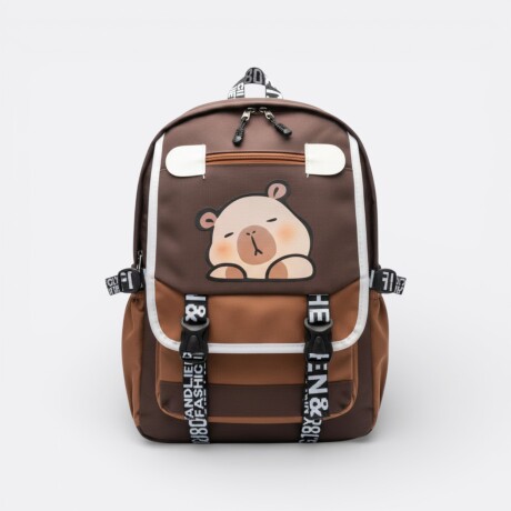 Mochila Escolar Capibara Morrón Modelo 3