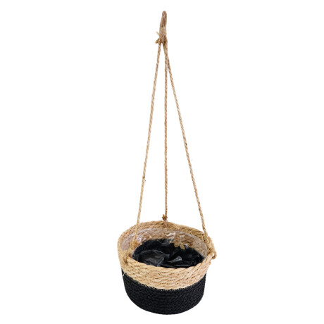 Maceta colgante de yute forrada con nylon Maceta colgante de yute forrada con nylon