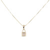 Colgante candado de oro amarillo 18k con circonias (Sin cadena) Colgante candado de oro amarillo 18k con circonias (Sin cadena)