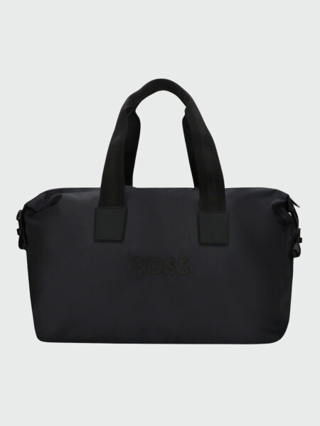 BOSS - Tote con logo y correa desmontable Azul