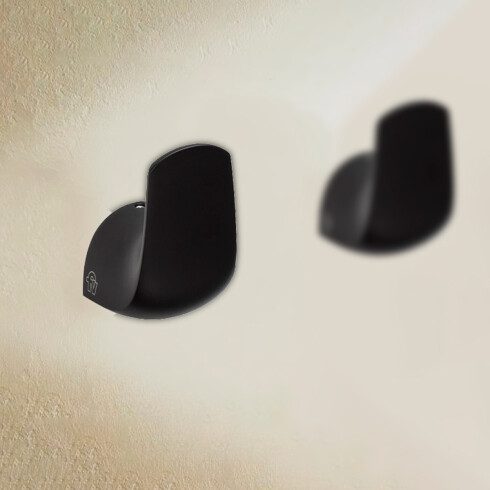 Set De Accesorios Negro Mate Incluye 2 Perchas, Portarollo Y Toallero Barral 40Cm. Epuyen Fv 000