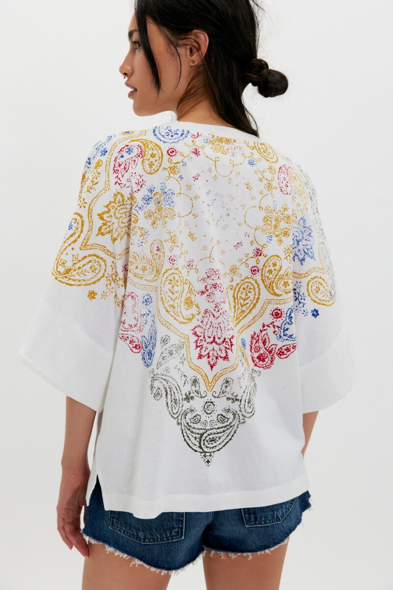 REMERA HEIRLOOM PRINT Marfil