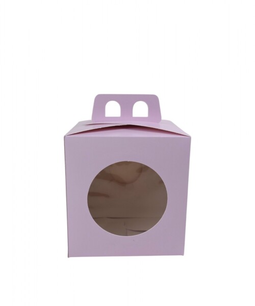 Caja flexi 52 13x13x12 con visor + asa. LILA
