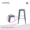 Taburete Tolix Hogar Pub Muebles Gris