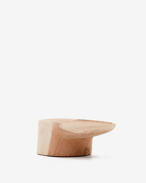 Mesa de centro Mosi Mesa de centro con pie Mosi de madera maciza de mungur Ø 90 x 50 cm