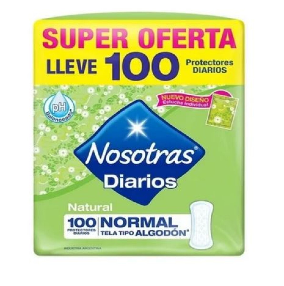 PROTECTORES DIARIOS NOSOTRAS 100 UNIDADES NORMAL 