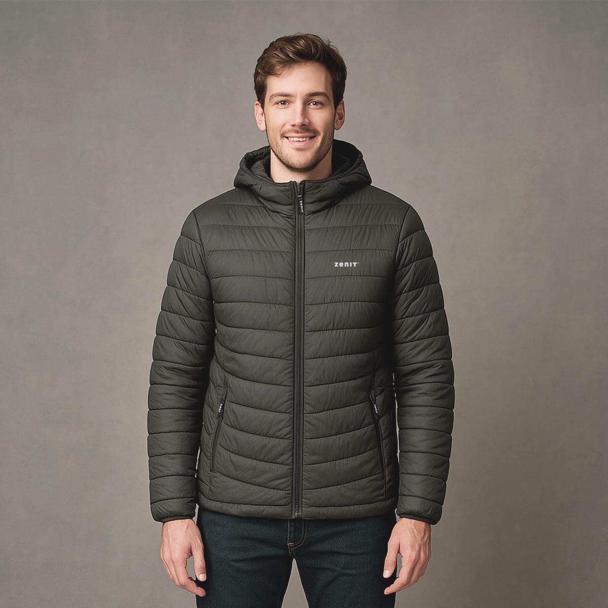 CAMPERA C/CAPUCHA GRIS M 