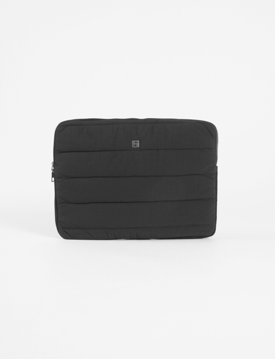 Estuche porta laptop pespunte - negro 