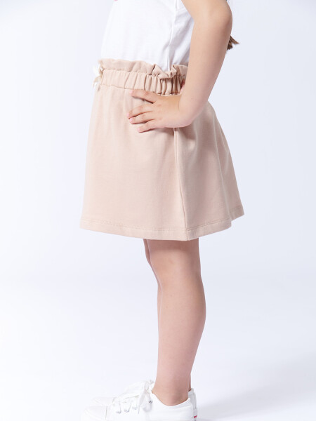 Pollera de algodón Beige