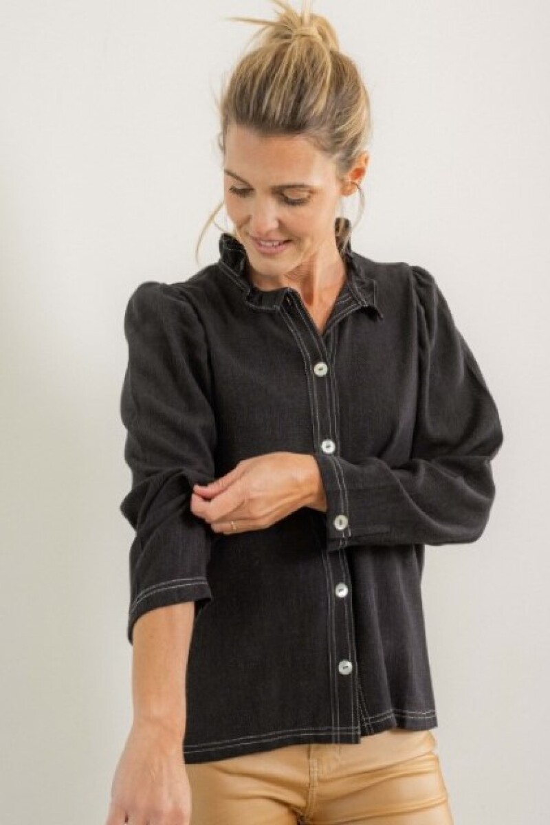 Camisa Carlotta - algodon negro 