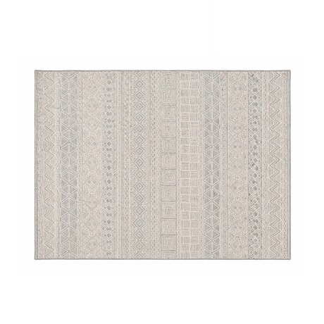 ALFOMBRA HOUSTON GREY IVORY DE LANA TEJIDA A MANO 2.70X3.60 001