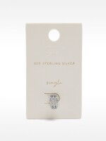 Aro Individual Con Circonitas - Plata De Ley 925 plateado
