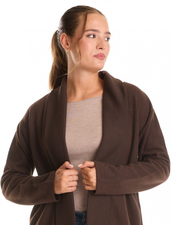 Cardigan Abierto Soft MARRON