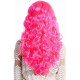 Peluca Larga con Ondas Fucsia