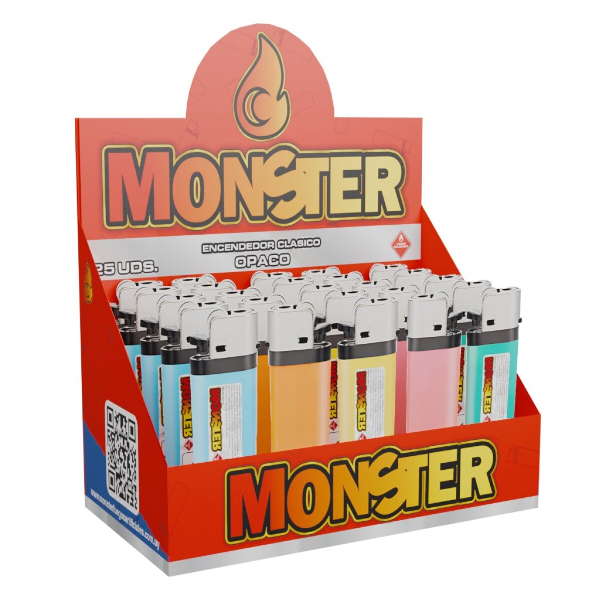 ENCENDEDOR MONSTER CLÁSICO x25 Unidades - Opaco 