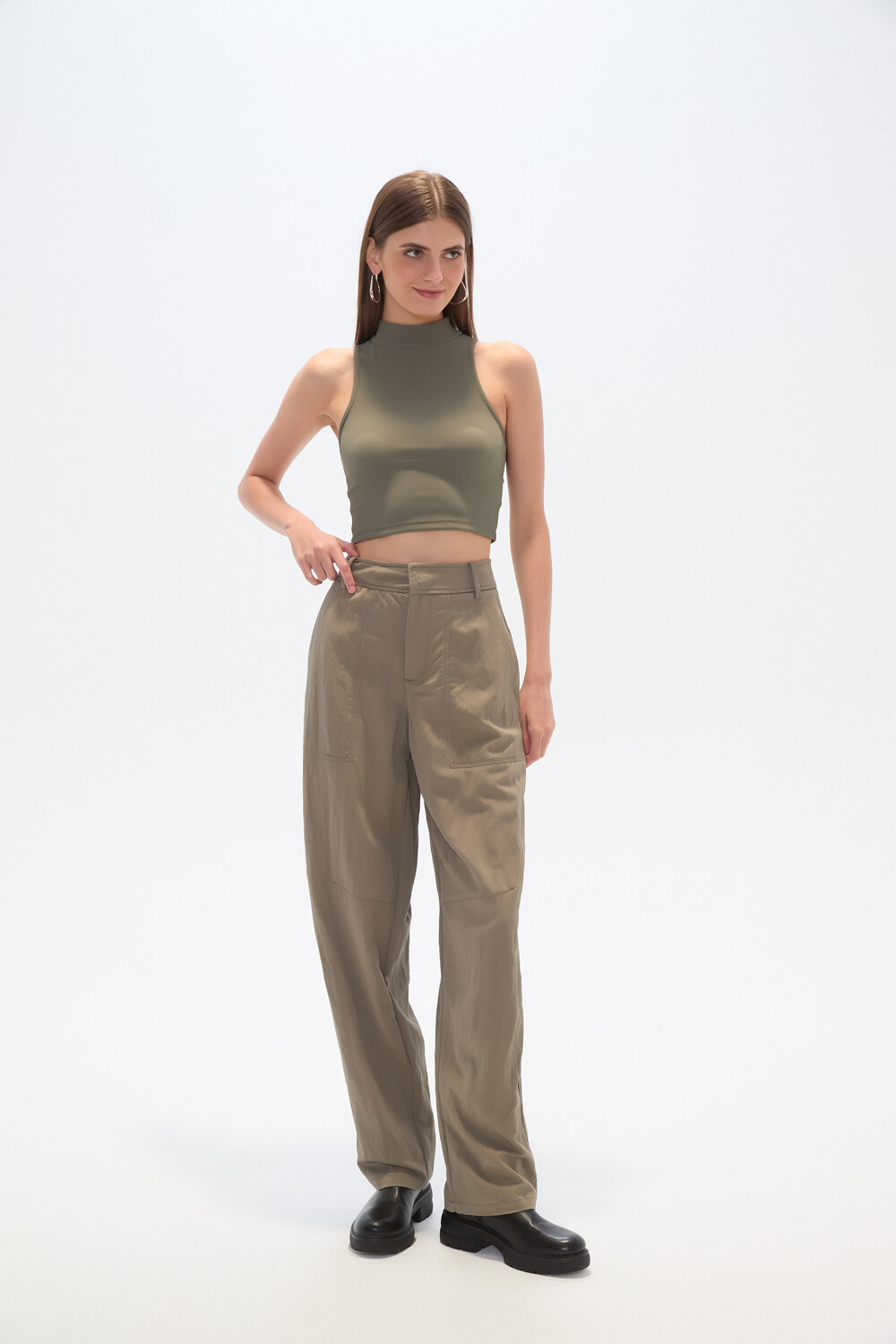 Pantalon Rilon Verde Oliva Claro