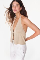 Top Tejido Maddy Beige Lurex
