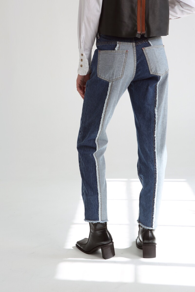 JEAN MOM LAR Azul Y Celes
