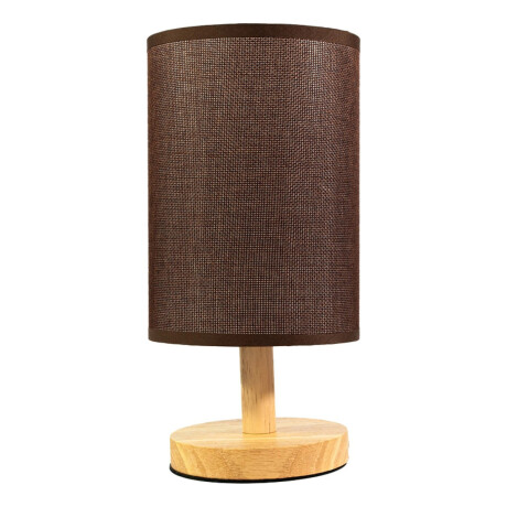 Lampara Portatil De Mesa Veladora Bogota Madera Y Lino Negro