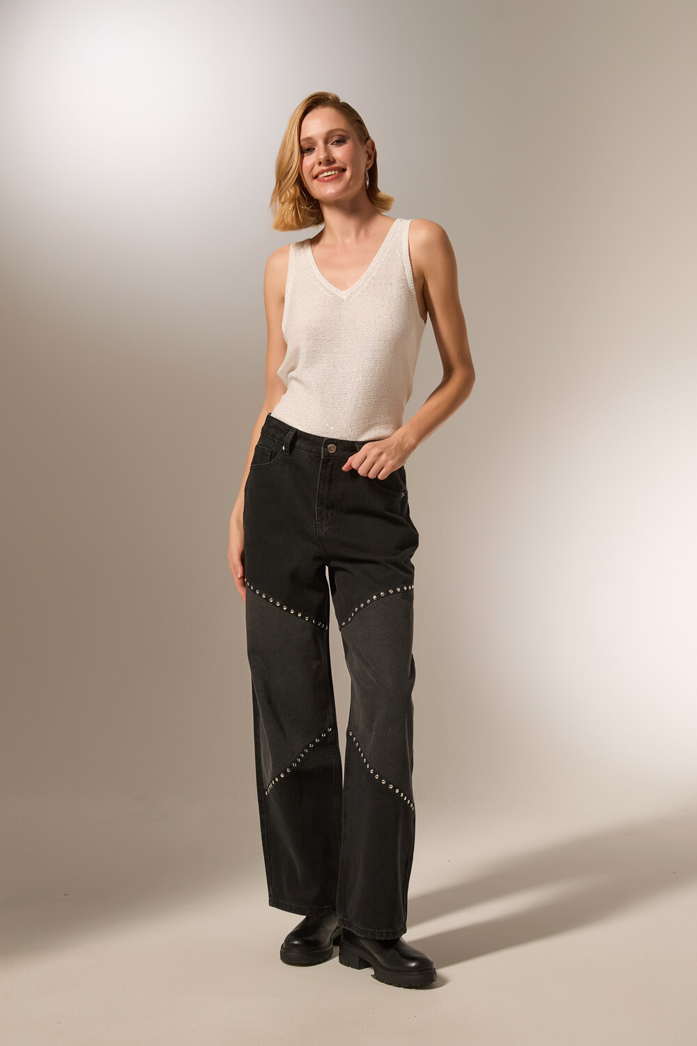 Pantalon Leni Gris Medio