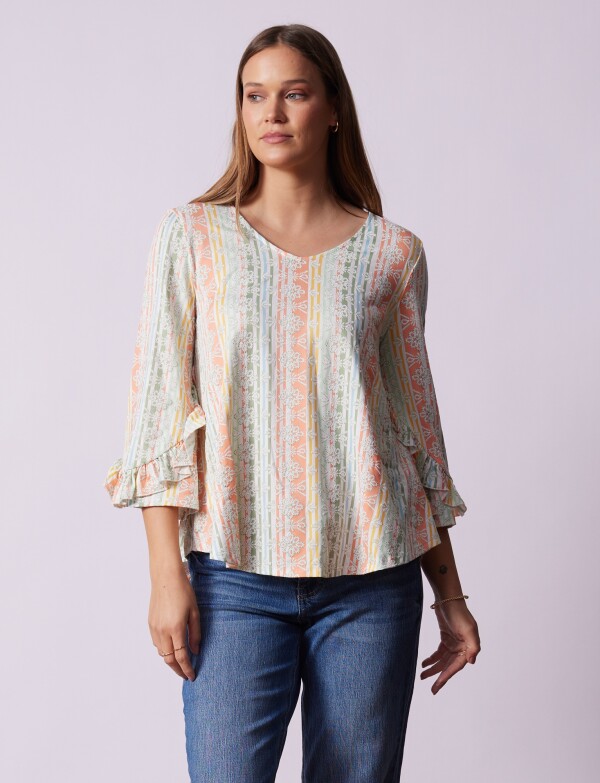 Blusa Volados MULTI/CRUDO