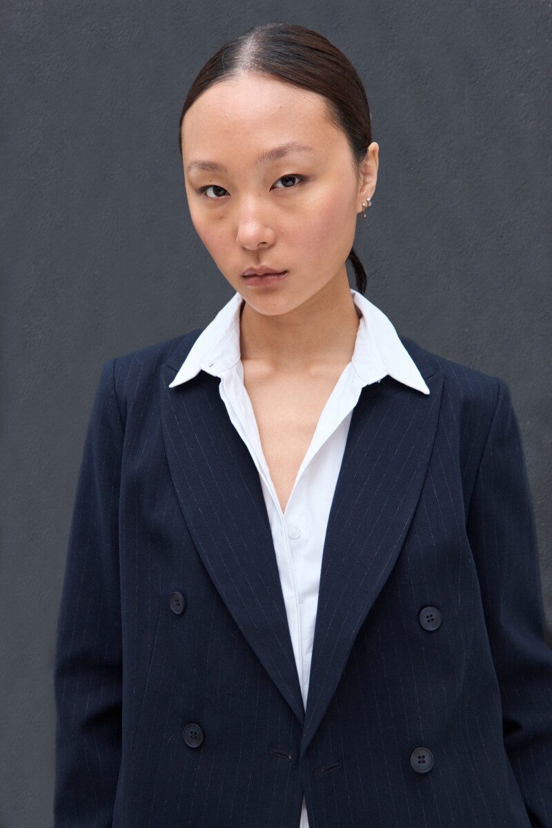 Blazer doble botonadura azul marino