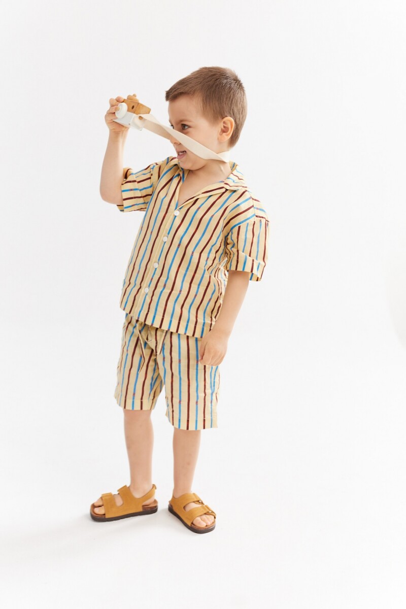 Short Guri Amarillo Rayado