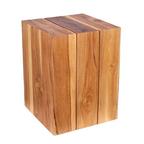 TABURETE MADERA NATURAL-BEIGE BEVIN BLOCK