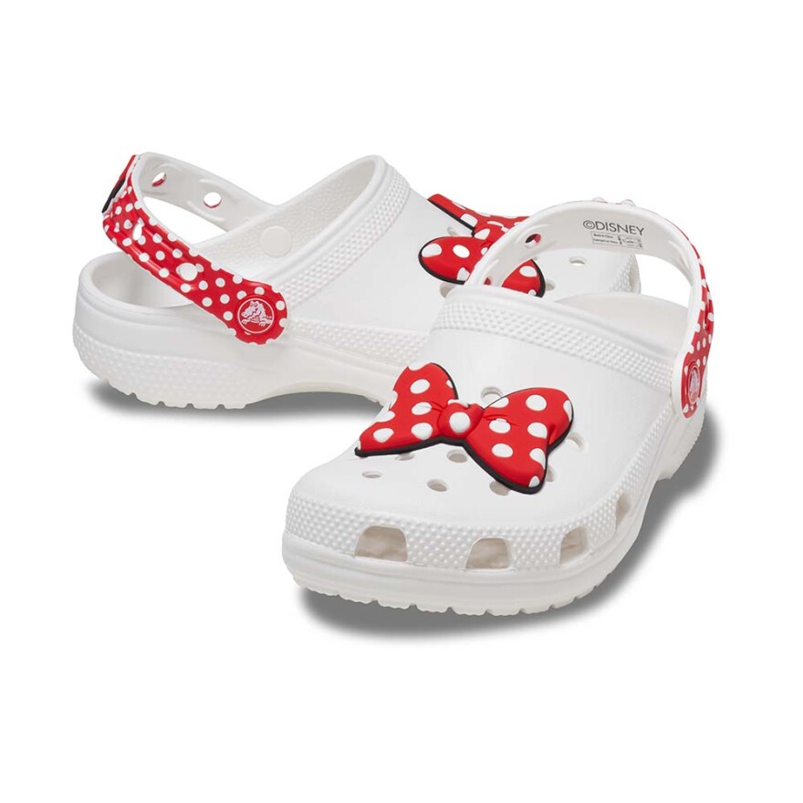 Classic Disney Minnie Mouse Clog K - Niños White/red