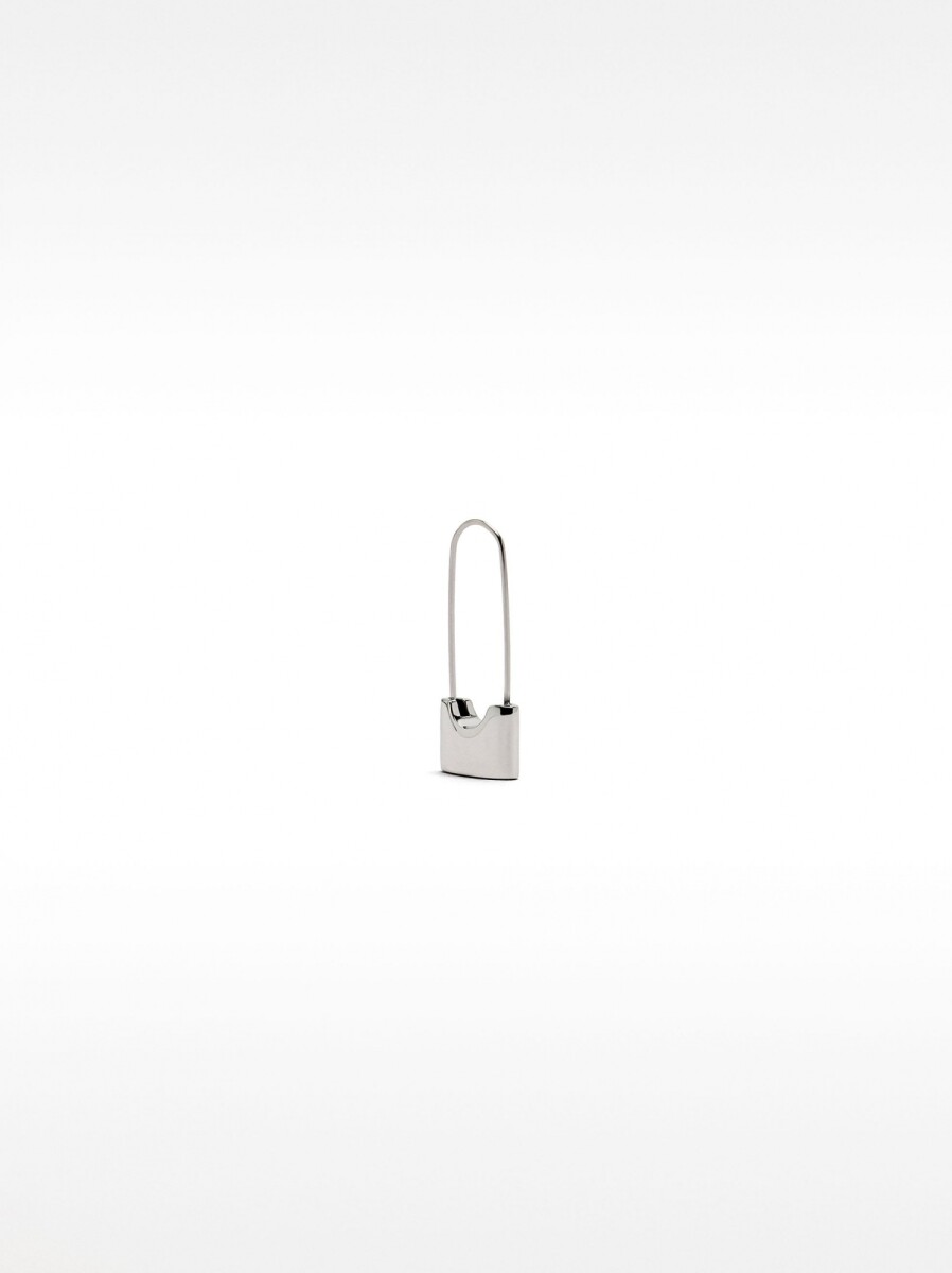 Pendiente Individual De Broche - Acero Inoxidable - plateado 
