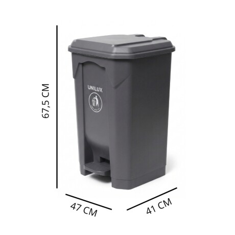 CONTENEDOR DE BASURA 80 LITROS Contenedor de Basura 80 Litros Gris