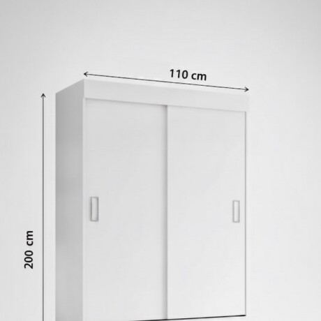 ROPERO 2 PUERTAS CORREDIZAS 4 CAJONES GUARDARROPA ARMARIO PLACARD CLOSET BLANCO