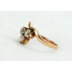 Anillo oro rojo y brillantes Anillo oro rojo y brillantes